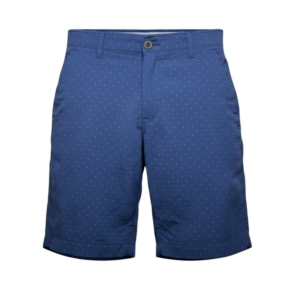 Under Armour Golf Shorts 32‎ Blue Micro Dot HeatGear Loose Fit Performance Mens